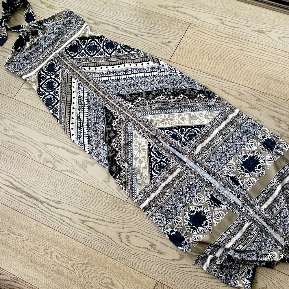 Hale Bob Black, Blue and White Dress